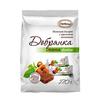 Конфеты АККОНД "Добрянка" десерт с мини фундуком 270 г