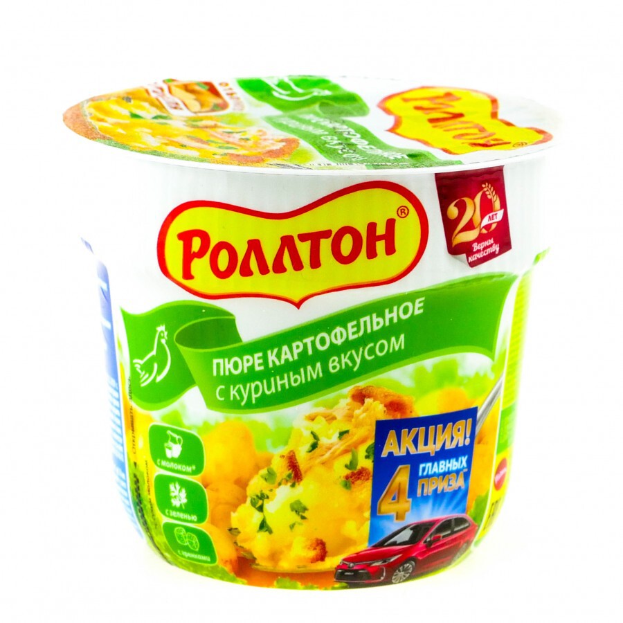 Пюре картофельное РОЛЛТОН с куриным вкусом с сухариками 40 г
