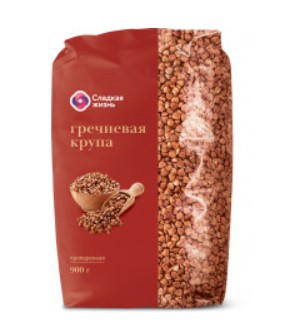Крупа СЛАДКАЯ ЖИЗНЬ гречневая пропаренная 900 г