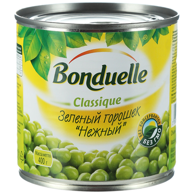 Горошек зеленый BONDUELLE нежный 400 г