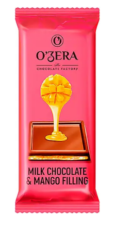Шоколад O'ZERA "Milk & Mango filling" молочный с желейной начинкой из манго 24 г