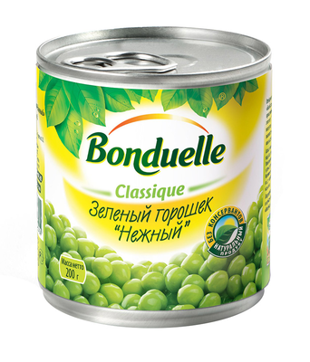 Горошек зеленый BONDUELLE "Нежный" 200 г