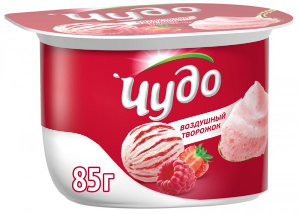 Творожный продукт ЧУДО "Воздушный" ягодное мороженое 85 г 5,8%