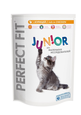 Корм для котят PERFECT FIT "Junior" с курицей 190 г