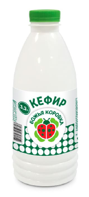 Кефир БОЖЬЯ КОРОВКА 900 мл 3,2%