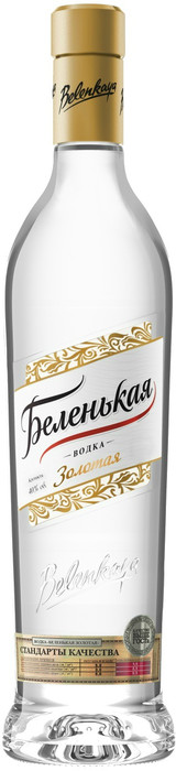 Водка "Беленькая Золотая на спирте "Альфа" 0.25 л.