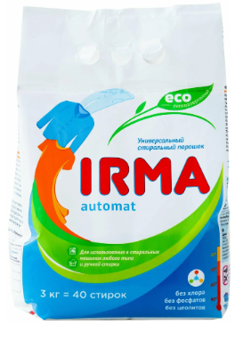 Порошок стиральный IRMA "Автомат" унивверсальный 3 кг