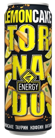Напиток энергетический TORNADO ENERGY Lemon Cake 0.45 л