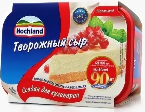 Сыр HOCHLAND творожный для кулинарии 180 г 65%